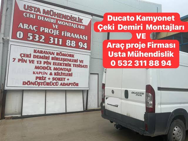 FİAT DUCATO KAMYONET MİNİBÜS ARAÇA ÇEKİ DEMİRİ TAKMA MONTAJI VE ARAÇ PROJE FİRMASI USTA MÜHENDİSLİK ANKARA 05323118894