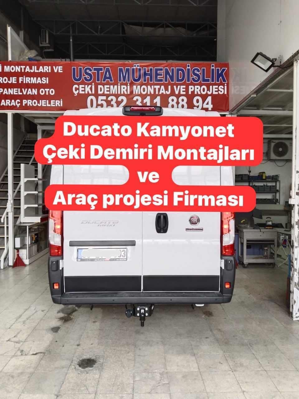FİAT DUCATO KAMYONET MİNİBÜS ARAÇA ÇEKİ DEMİRİ TAKMA MONTAJI VE ARAÇ PROJE FİRMASI USTA MÜHENDİSLİK ANKARA 05323118894