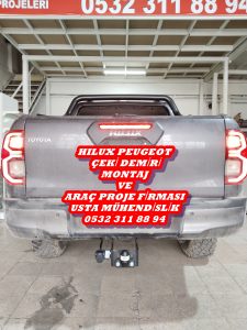 Toyota Hılux » KAMYONET ÇİFT TEK KABİN 4X4/4X2/ ÇEKİ KANCASI DEMİRİ MONTAJI ANKARA » ARAÇ PROJE FİRMASI ANKARA USTA MÜHENDİSLİK 05323118894